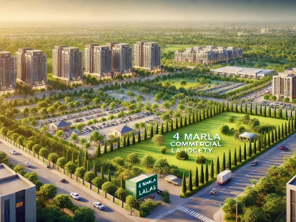 4 marla commercial plot for sale in green palms lahore