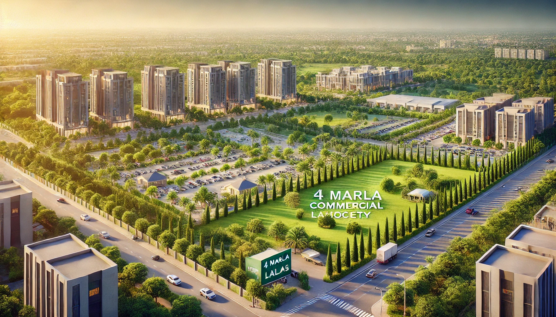 4 marla commercial plot for sale in green palms lahore